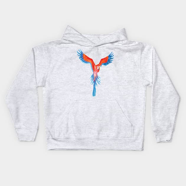 parrot Kids Hoodie by Hujer